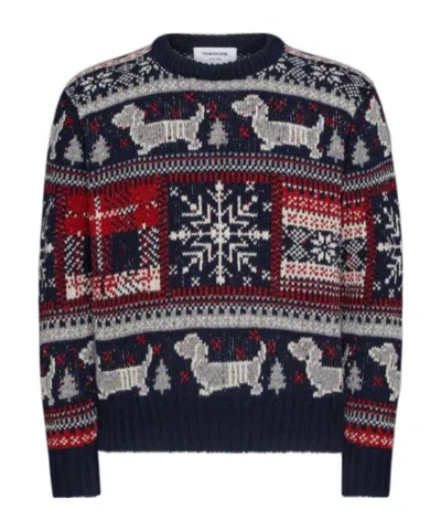 THOM BROWNE FAIR ISLE INTARSIA JUMPER
