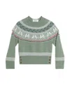 Thom Browne Fair-isle Wool Jumper In Gray