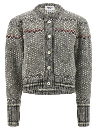 THOM BROWNE 'FAIRISLE JERSEY FLOAT' CARDIGAN