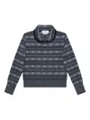 Thom Browne Fairisle Round-collar Pullover In Multi