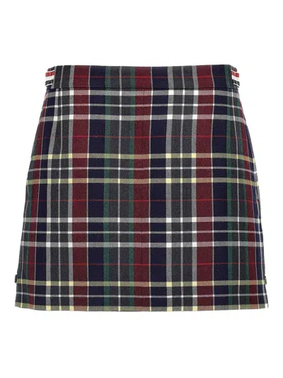 THOM BROWNE TARTAN TWILL SKIRT
