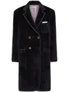 Thom Browne Faux-fur Coat In Black