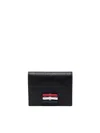 Thom Browne Women's 3-bow Double Card Holder In Black  