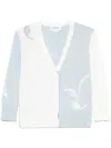 Thom Browne Feather-intarsia Cotton Cardigan
