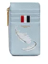 Thom Browne Blue Feather 3d Print Coin Wallet