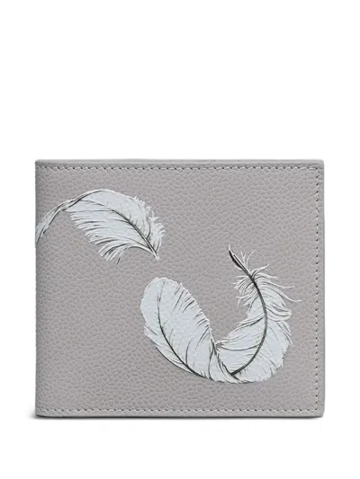 Thom Browne Feather-print Card Holder