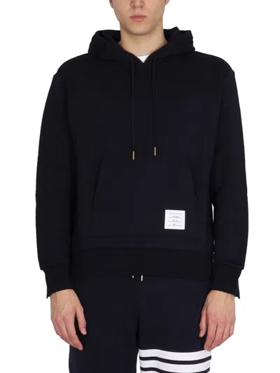 Thom Browne Felpa Con Cappuccio In Black