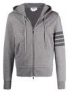 THOM BROWNE CLASSIC LOOPBACK 4-BAR FULL ZIP HOODIE