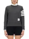 Thom Browne Crewneck Sweatshirt In Gray