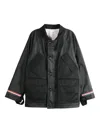 Thom Browne Panelled Buttoned Jacket In Black