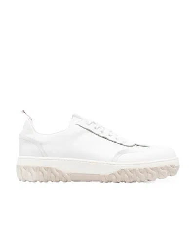 Thom Browne Field Low-top Sneakers In White