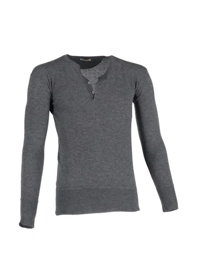 Pre-owned Thom Browne Fine-knit Jumper In Gray