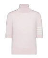 Thom Browne Fine Merino Wool 4-bar Turtleneck In Pink