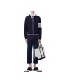 Thom Browne Fish Icon-intarsia Zip Hoodie In Black