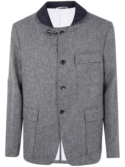 Thom Browne Fisherman Shawl Solid Donegal Tweed