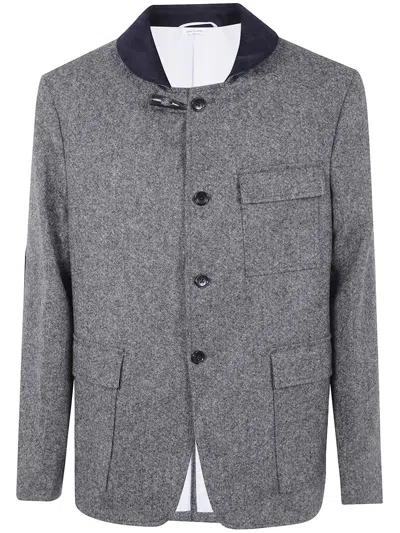 Thom Browne Fisherman Shawl Solid Donegal Tweed Clothing