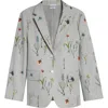 Thom Browne Fit 1 Botanical Print Cotton & Linen Blazer
