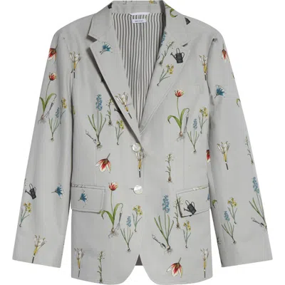 Thom Browne Fit 1 Botanical Print Cotton & Linen Blazer