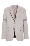 Thom Browne Fit 1 Classic Corduroy Armband Blazer In Light Grey