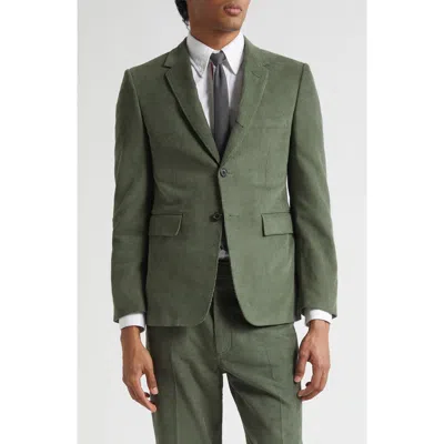 Thom Browne Fit 1 Classic Corduroy Sport Coat In Green