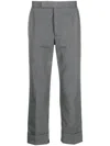 Thom Browne Gg Backstrap Trouser Cuffed Hem In Med Grey