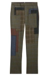 Thom Browne Fit 1 Patchwork Wool Backstrap Trousers In Brown