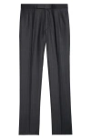 Thom Browne Fit 1 Pinstripe Wool Backstrap Pants In Dark Grey