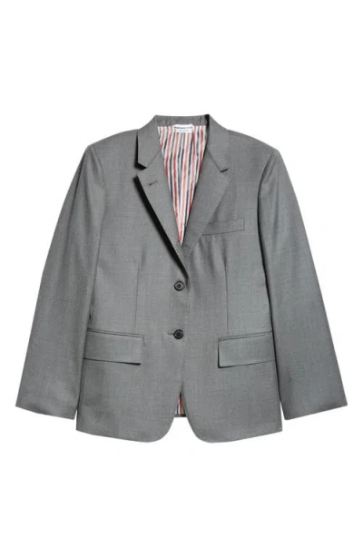 Thom Browne Fit 1 Wool Twill Blazer In Medium Grey