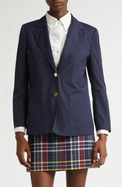 Thom Browne Fit 2 Semiconstructed Sack Jacket In Blue