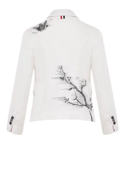 Thom Browne Fit 3 High Armhole Sportcoat Women In Neutral