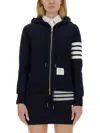 Thom Browne 4-bar Full Zip Hoodie
