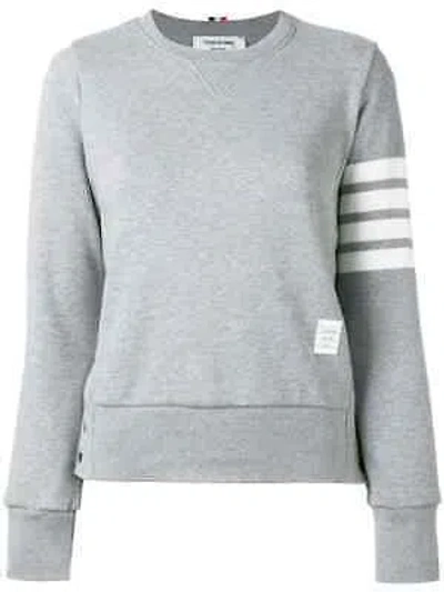 Pre-owned Thom Browne Fjt002a Woman Lt Grey Sweater 100% Original