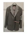 Thom Browne Flannel Blazer Set In Black
