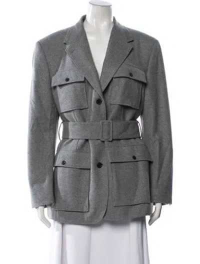 Pre-owned Thom Browne Flannel Safari Wool Blazer W/ Tags In Gray