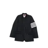 Thom Browne Flap-pocket Stripe Jacket In Black