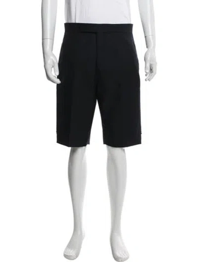Pre-owned Thom Browne Flat Front Shorts In Blue