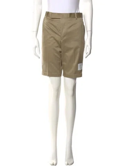 Pre-owned Thom Browne Flat Front Shorts In Neutral