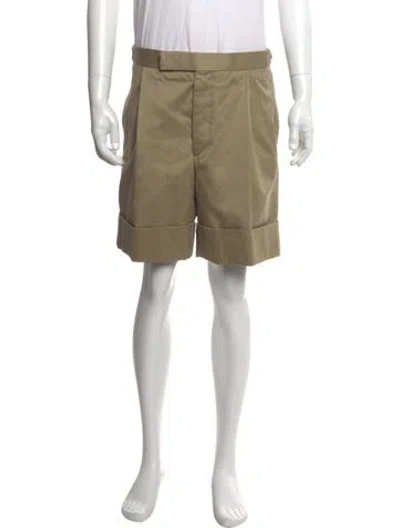 Pre-owned Thom Browne Flat Front Shorts In Neutral