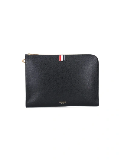 Thom Browne Flat Pouch In Black