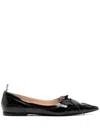 Thom Browne Woman Ballet Flats Black Size 8 Leather In Black