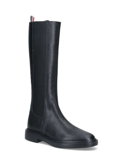 Thom Browne Black Knee-high Chelsea Boots