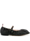 Thom Browne Women's Elegant Calf Leather Ballerinas In Black