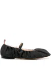 Thom Browne Women's Elegant Calf Leather Ballerinas In Black