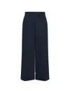 Thom Browne Flat-front Cropped Trousers In Blue