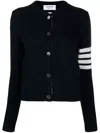 Thom Browne 4-bar Stripes Cashmere Cardigan In Navy
