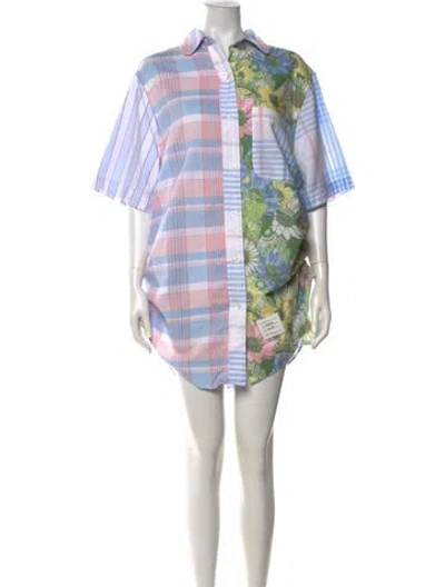 Pre-owned Thom Browne Floral Mini Dress In Pink