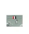 Thom Browne Floral-print Cardholder In Gray