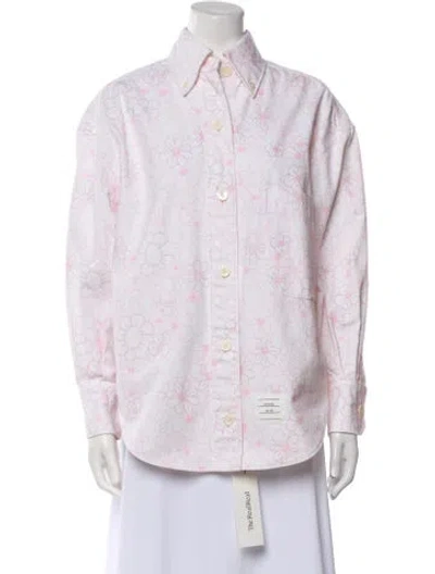 Pre-owned Thom Browne Floral Print Floral Print Evening Jacket In Pink