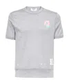 Thom Browne Floral-print Short-sleeved T-shirt In Gray
