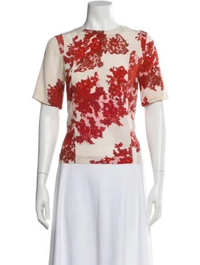 Pre-owned Thom Browne Floral Silk Top In Neutral